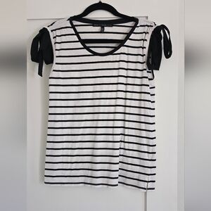 Striped Black and White Dress